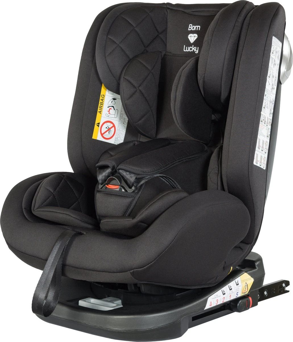 Born Lucky Meegroei Autostoel Roadline SPS ISOFIX - Groep 0/1/2/3 - 360° Draaibaar - Zwart - Afbeelding 7