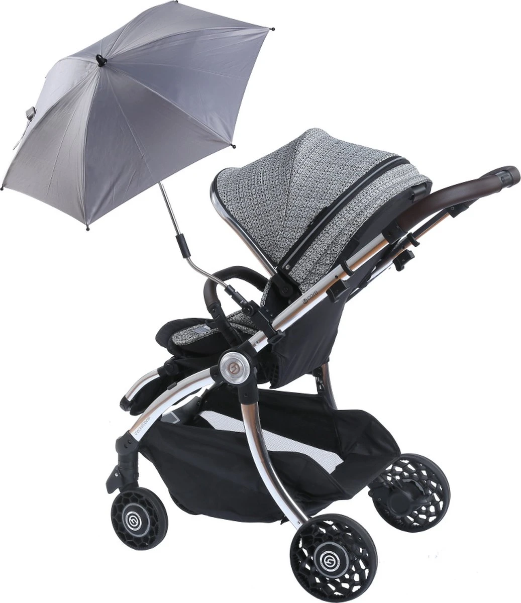 Titaniumbaby Parasol Met Universele Klem UV 50+ Protectie - Black - Afbeelding 3
