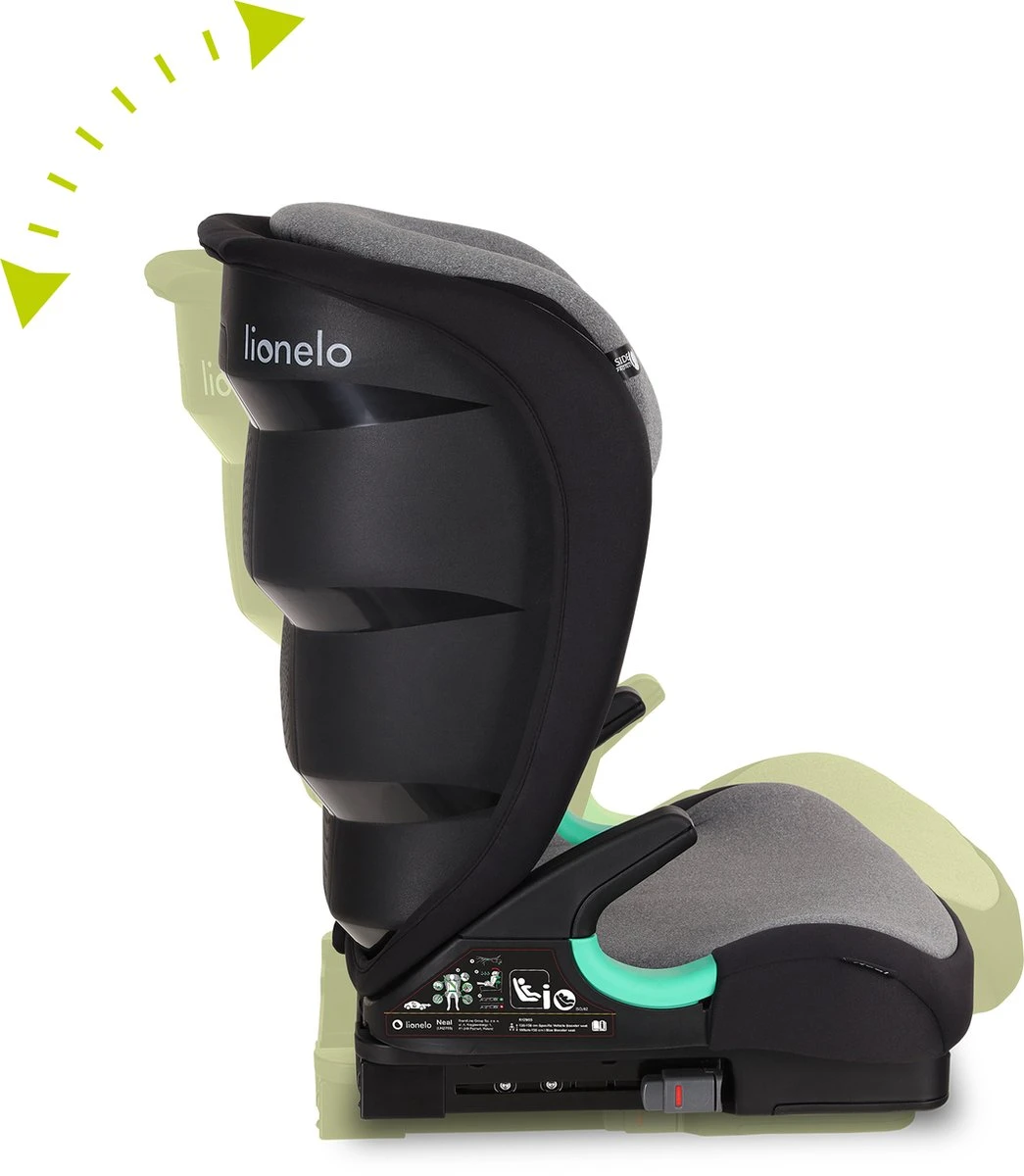 Lionelo Neal - Premium Autostoel - Hoofdsteunverstelling - Ventilatiesysteem - ISOFIX Tot 12 Jaar - Afbeelding 9