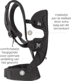 Fillikid Draagzak/Doek - 4 In 1 Ergonomische Buikdrager En Rugdrager - Zwart -Maxi-Cosi winkel 1055x1200 1