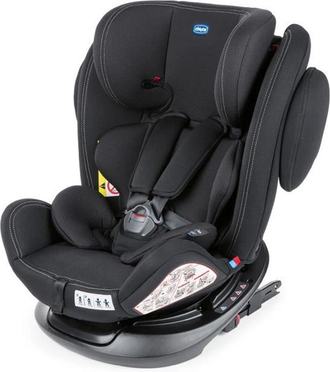 Chicco Autostoel Unico PLUS - Groep 0 1 2 3 - Isofix Bevestiging -Verstelbare Hoofdsteun - Zwart