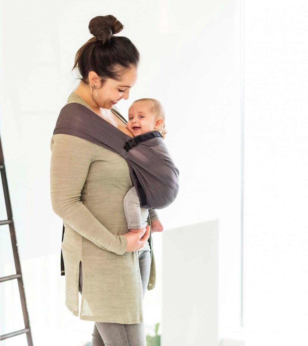 Minimonkey Mini Sling Grijs - Klein En Fijn - Afbeelding 2