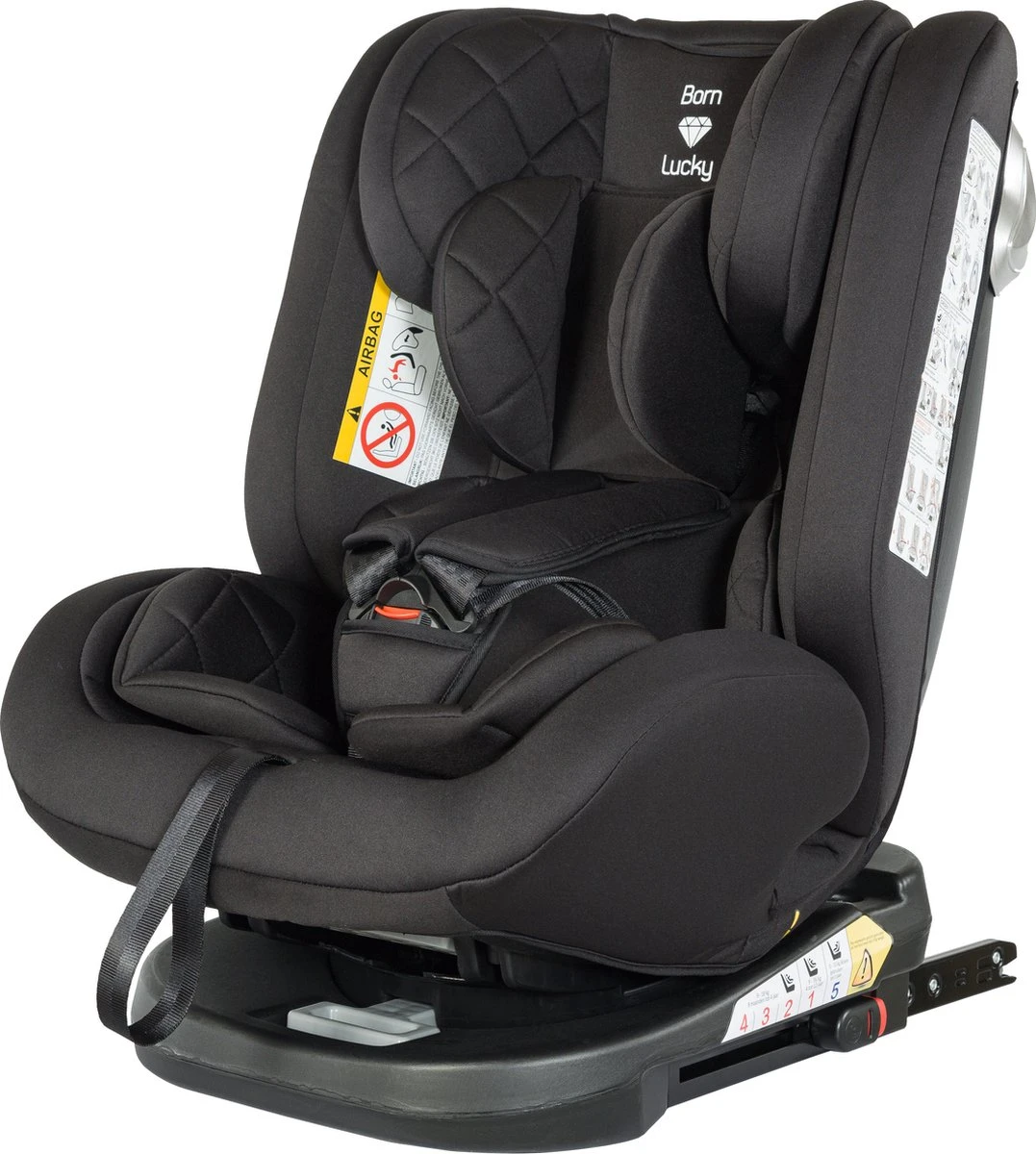 Born Lucky Meegroei Autostoel Roadline SPS ISOFIX - Groep 0/1/2/3 - 360° Draaibaar - Zwart - Afbeelding 6