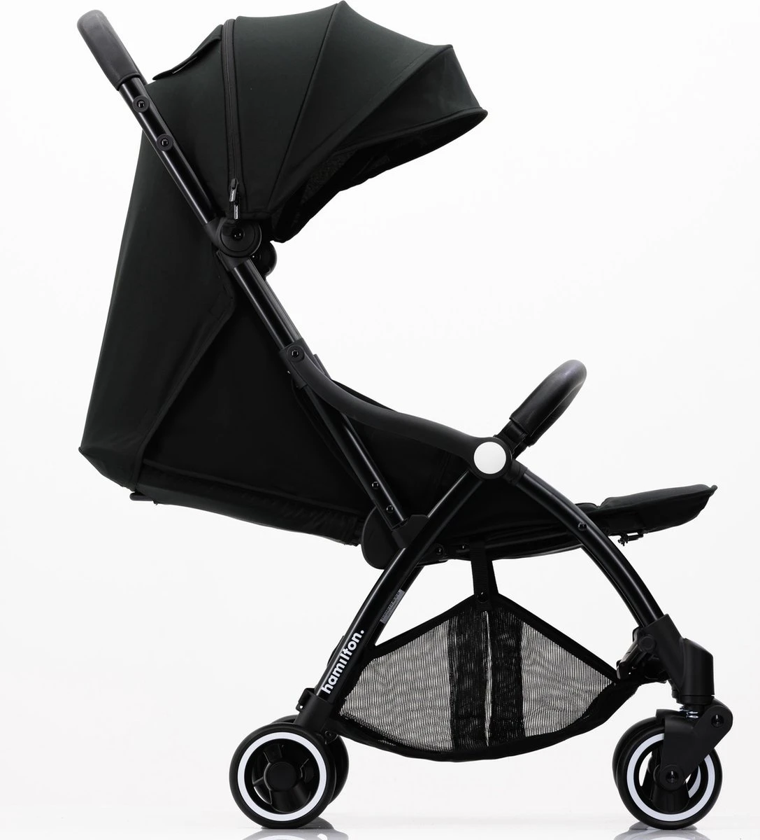 Hamilton By Yoop X1 Plus Buggy – Nieuw, Hoger, Uitgebreider 2023 Model – Premium Stroller Met One Hand Folding Technologie – Zwart – Lichte, Verstelbare En Wendbare Kinderwagen Met Vele Gemakken - Afbeelding 8