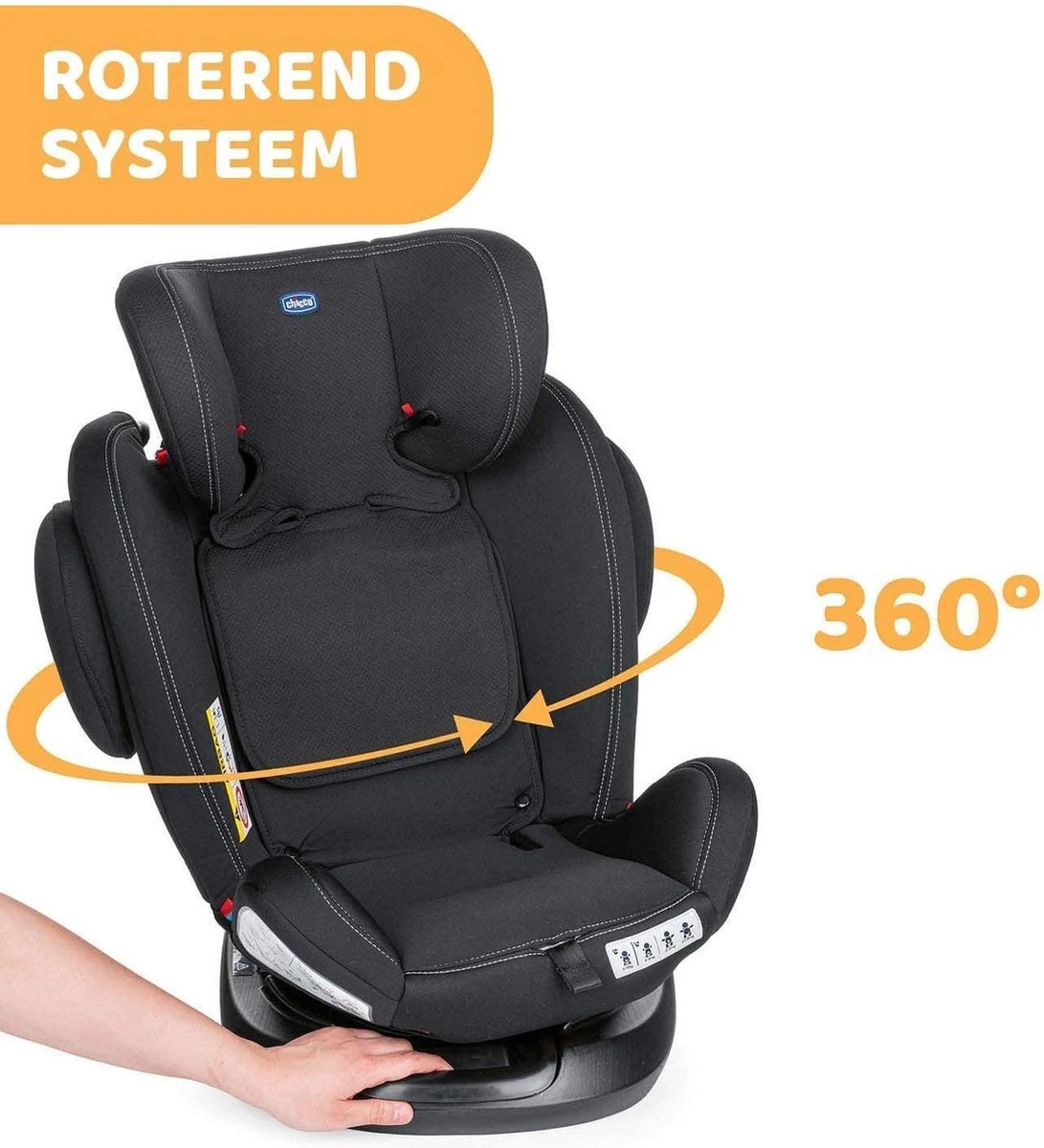Chicco Autostoel Unico PLUS - Groep 0 1 2 3 - Isofix Bevestiging -Verstelbare Hoofdsteun - Zwart - Afbeelding 12