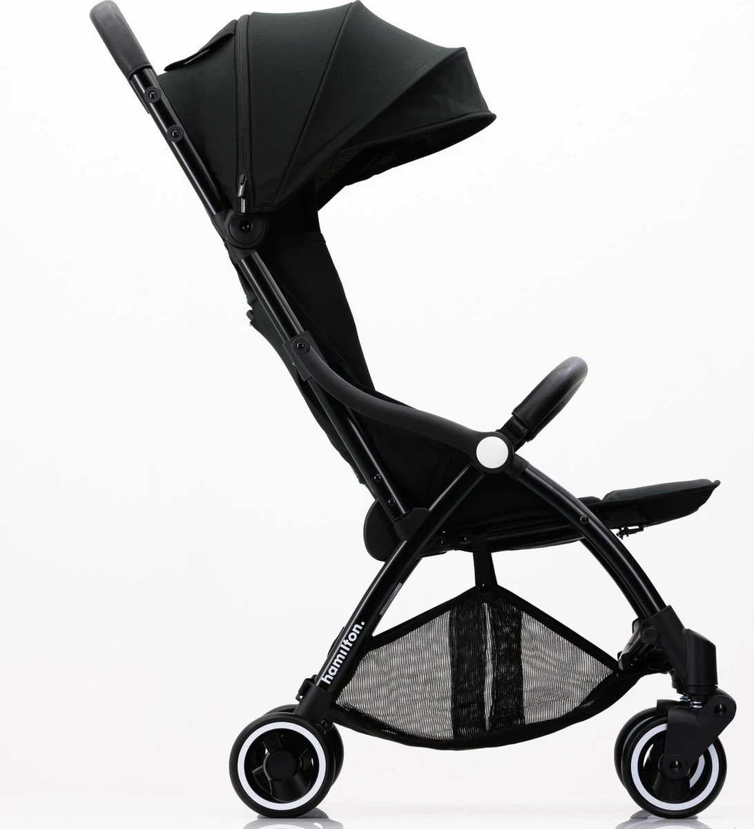Hamilton By Yoop X1 Plus Buggy – Nieuw, Hoger, Uitgebreider 2023 Model – Premium Stroller Met One Hand Folding Technologie – Zwart – Lichte, Verstelbare En Wendbare Kinderwagen Met Vele Gemakken - Afbeelding 9