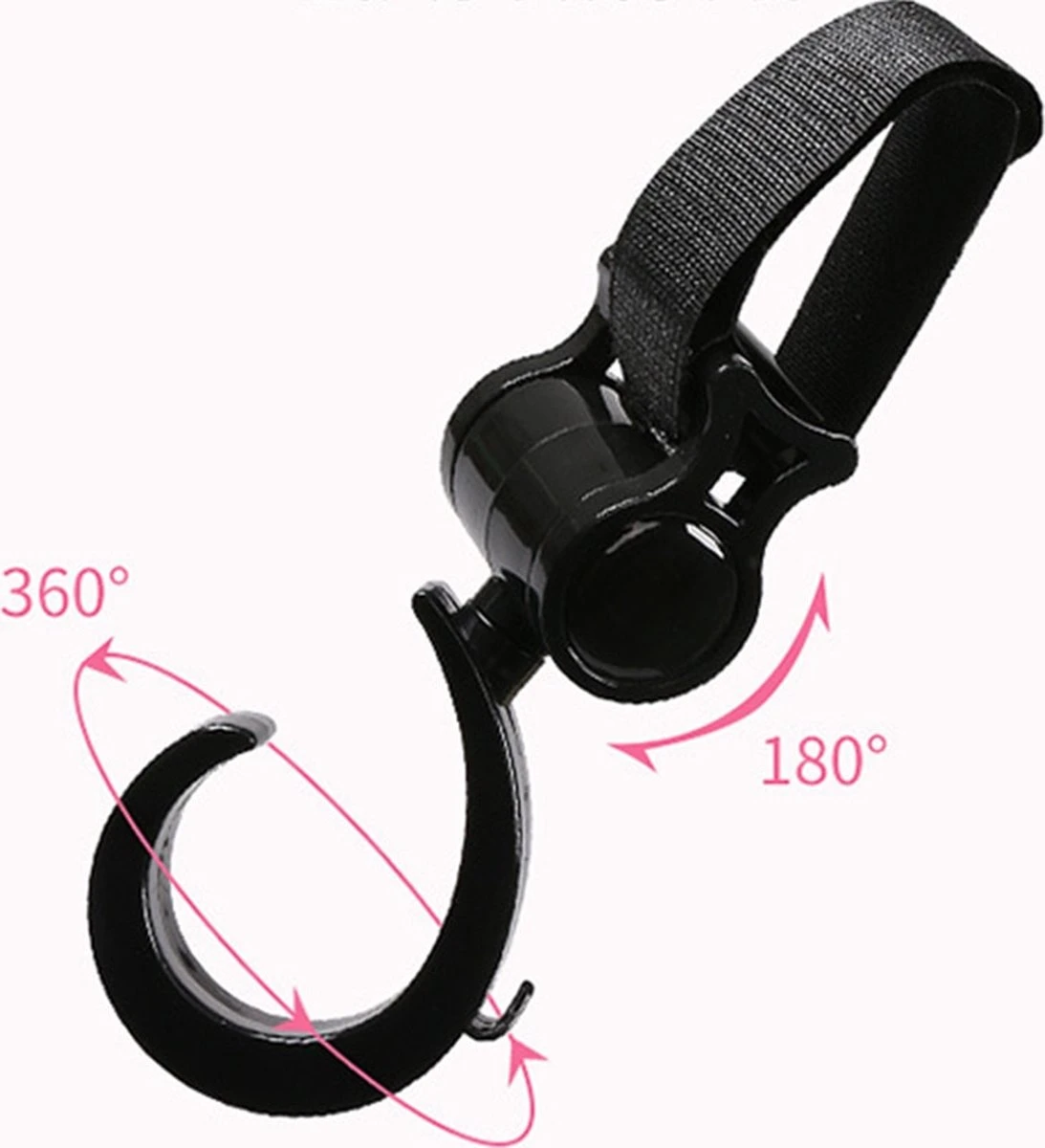 Kinderwagen Tassenhaak 2 Stuks - Boodschappenhaken - Tassenhanger - Babywagen Tassenhaak - Strollerhook - Buggy Haak - Bags Holder - Tassenclips - Rugzak Hanger - Verplaatsbare Hanger - Rolstoelhaak - Auto Hoofdsteun Haak - Afbeelding 7