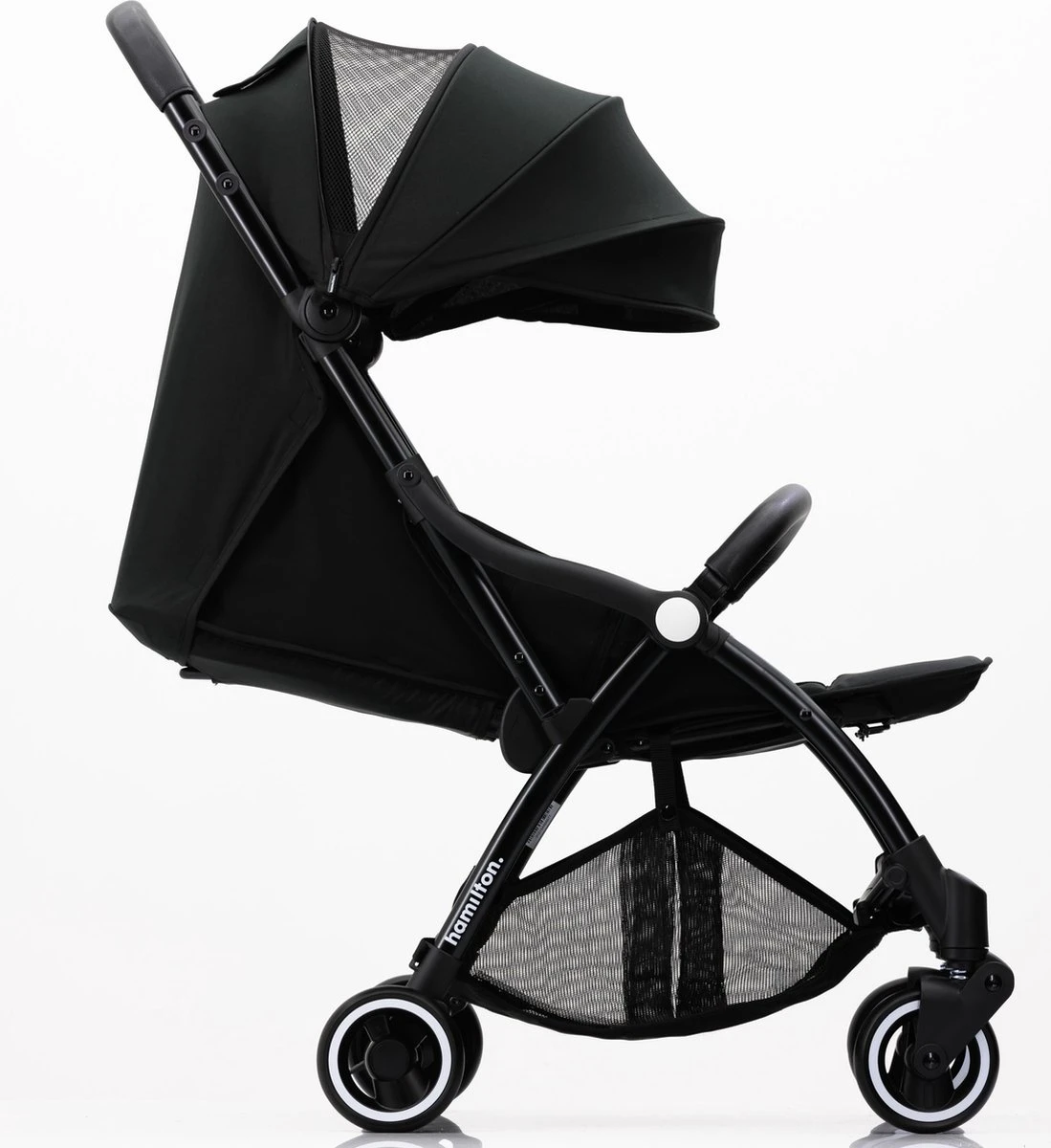 Hamilton By Yoop X1 Plus Buggy – Nieuw, Hoger, Uitgebreider 2023 Model – Premium Stroller Met One Hand Folding Technologie – Zwart – Lichte, Verstelbare En Wendbare Kinderwagen Met Vele Gemakken - Afbeelding 10