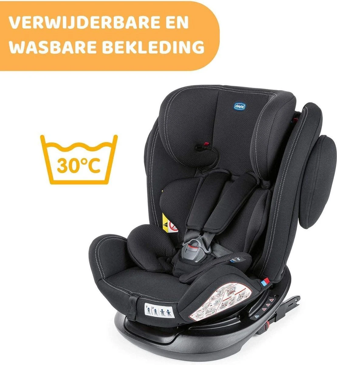 Chicco Autostoel Unico PLUS - Groep 0 1 2 3 - Isofix Bevestiging -Verstelbare Hoofdsteun - Zwart - Afbeelding 2