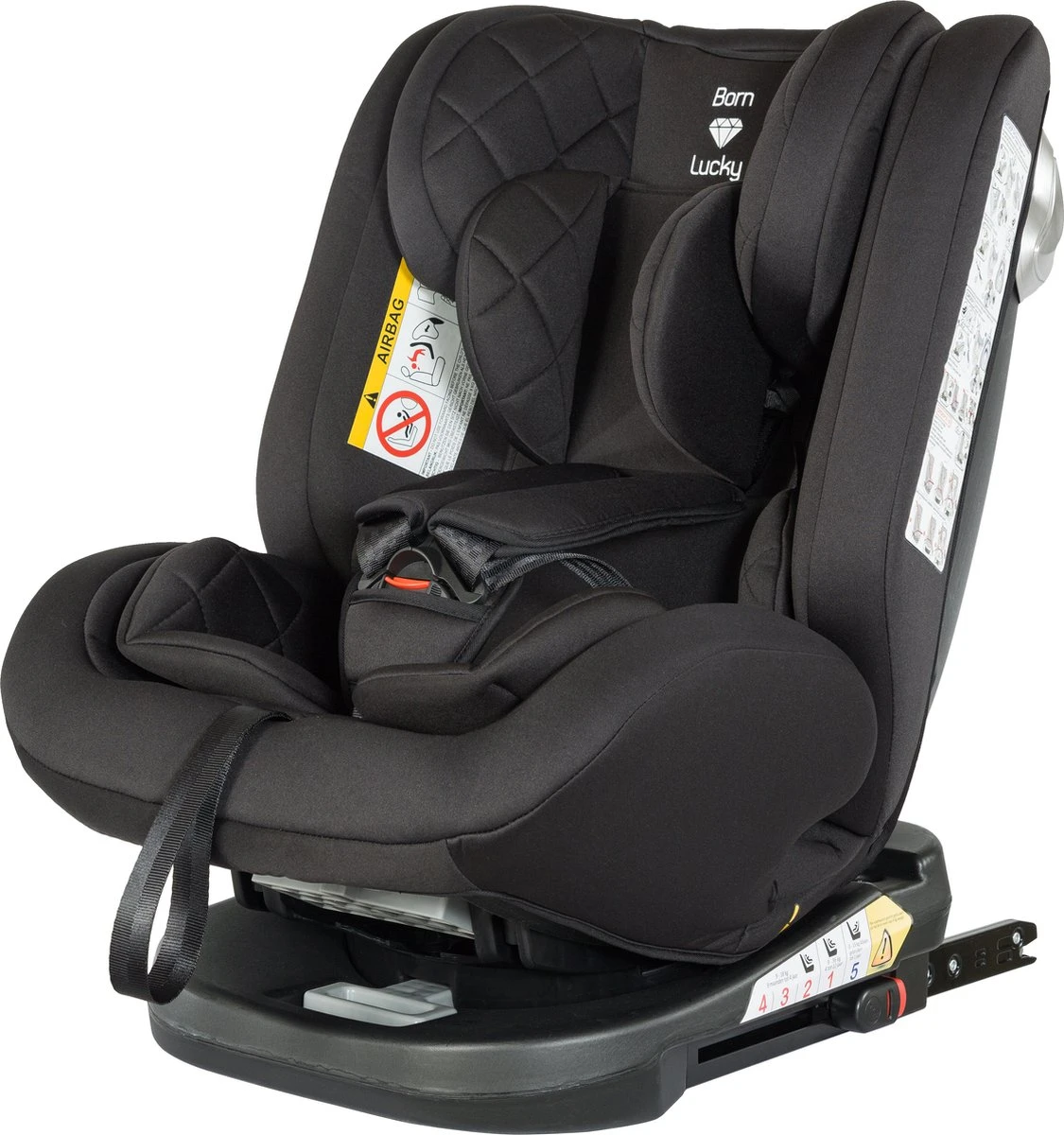 Born Lucky Meegroei Autostoel Roadline SPS ISOFIX - Groep 0/1/2/3 - 360° Draaibaar - Zwart - Afbeelding 13