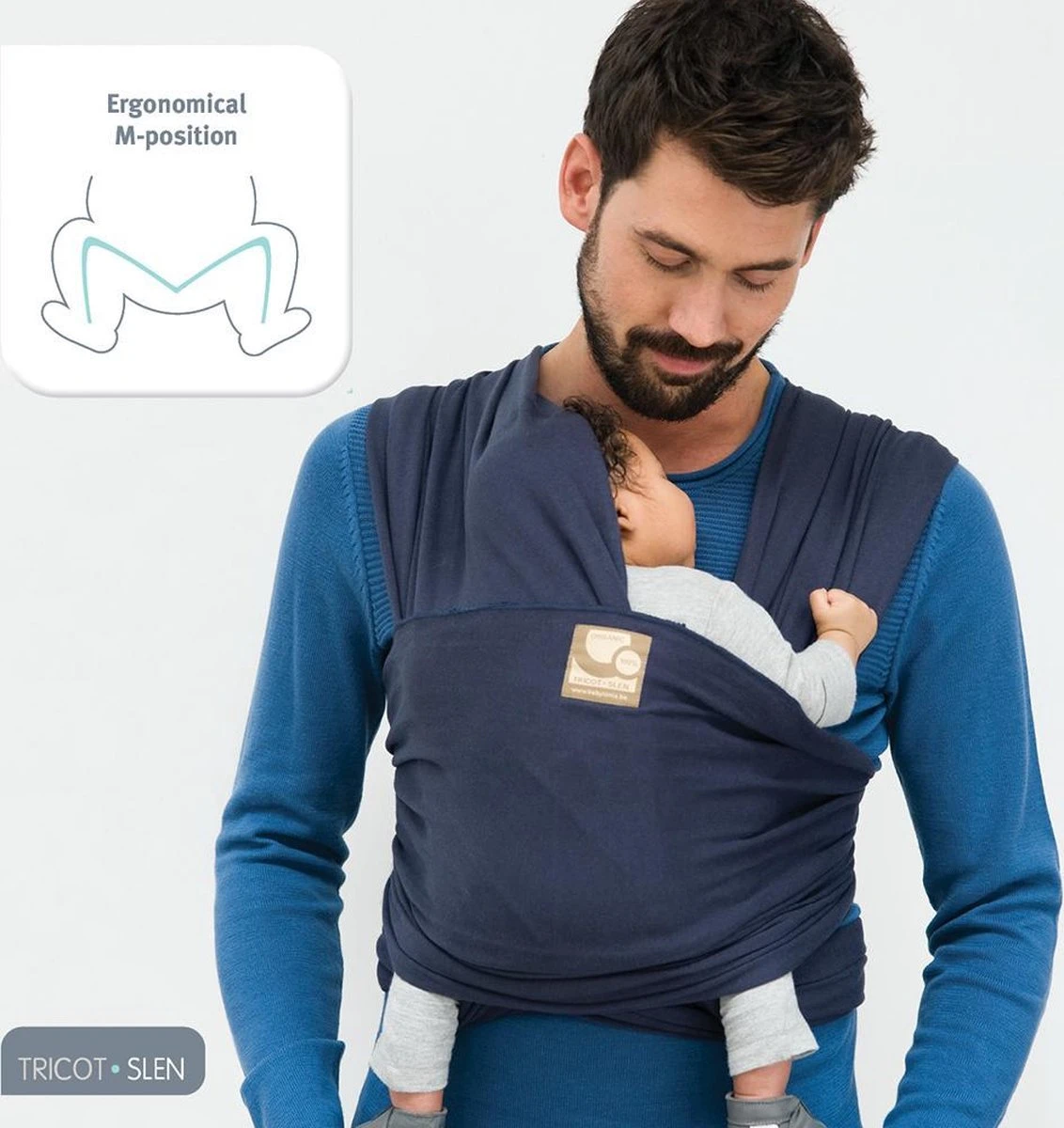 Babylonia Draagdoek - Tricot-Slen - Jeansblauw - Afbeelding 5