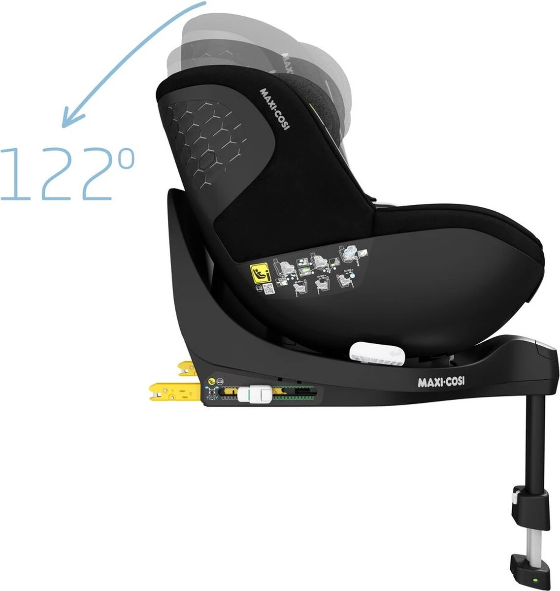 Maxi-Cosi Mica Pro Eco I-Size Autostoeltje - 360° Draaibaar - Gerecyclede Stoffen - Authentic Black - Vanaf De Geboorte Tot Ca. 4 Jaar - Afbeelding 9