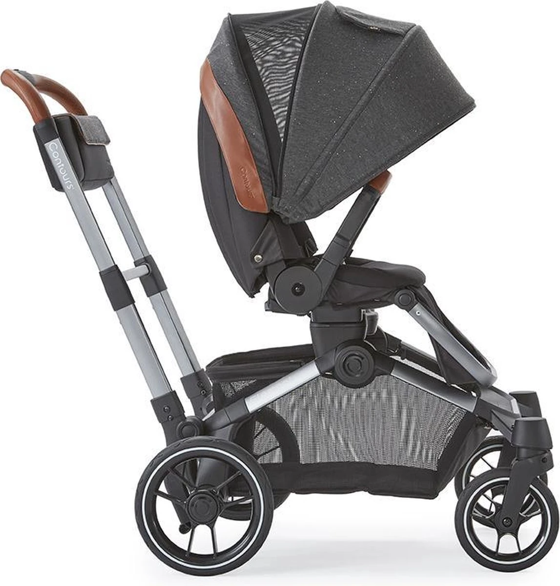 Contours Element ® Multifunctioneel Kinderwagen Met Reiswieg En Shopping Bag - Tweelingwagen - Duowagen- Met Boodschappenmand - Afbeelding 3