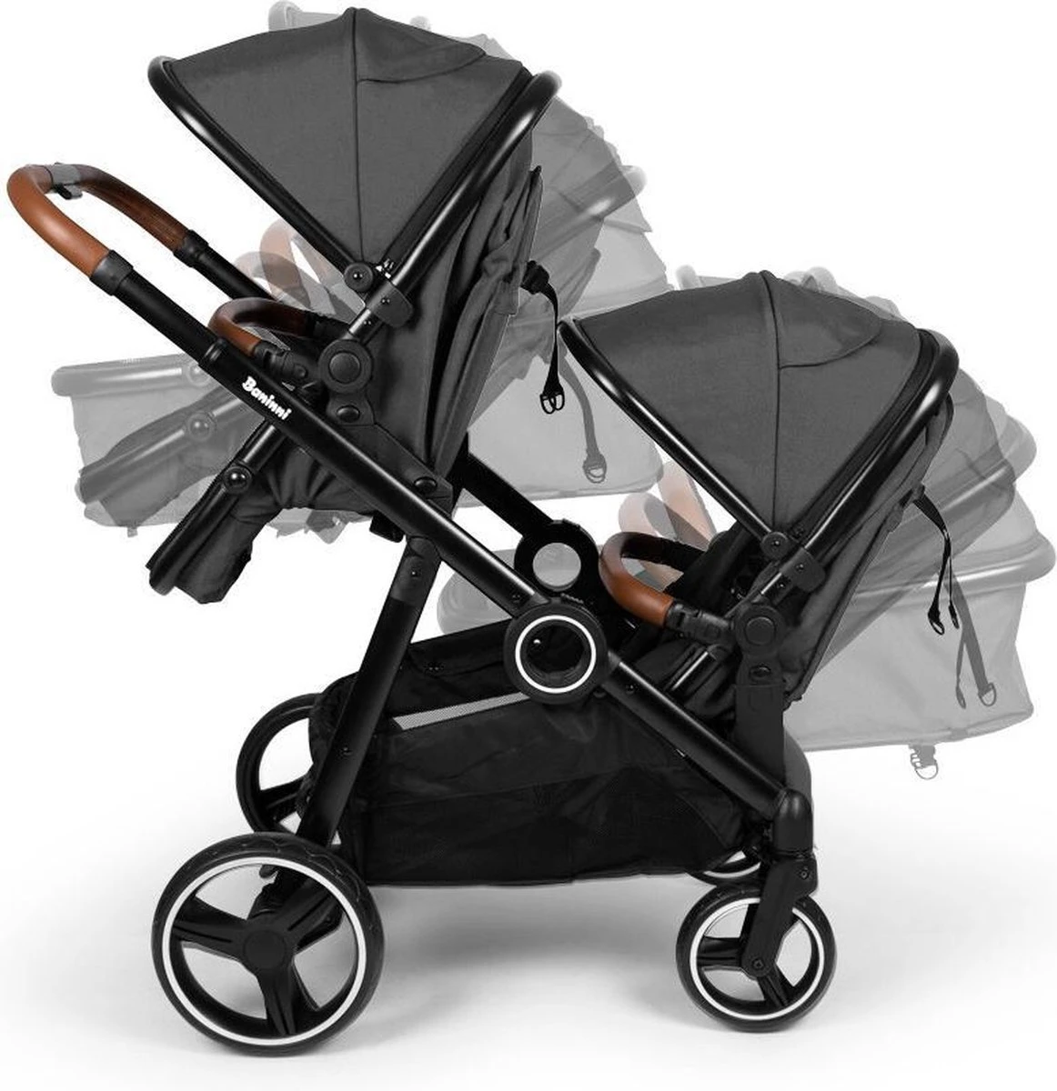 Baninni Duo Kinderwagen Luiz Grijs - Afbeelding 11