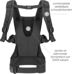Fillikid Draagzak/Doek - 4 In 1 Ergonomische Buikdrager En Rugdrager - Zwart -Maxi-Cosi winkel 1172x1200 3