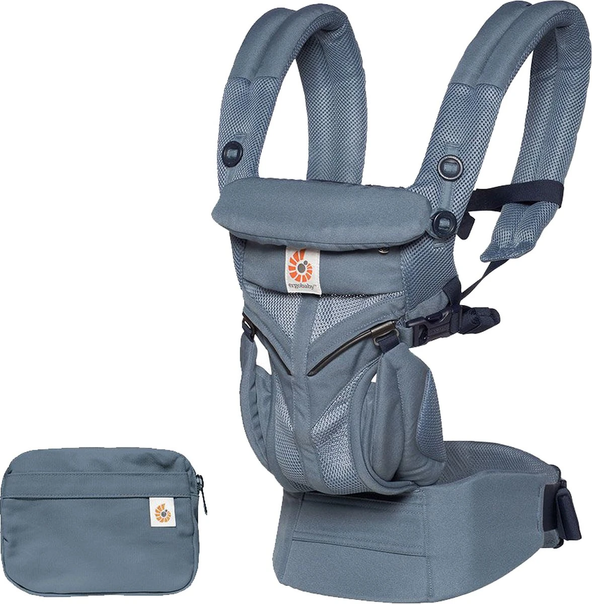 Ergobaby Omni 360 Cool Air Mesh Baby Draagzak - Oxford Blue 3 Ergobaby Omni 360 Cool Air Mesh Baby Draagzak - Oxford Blue