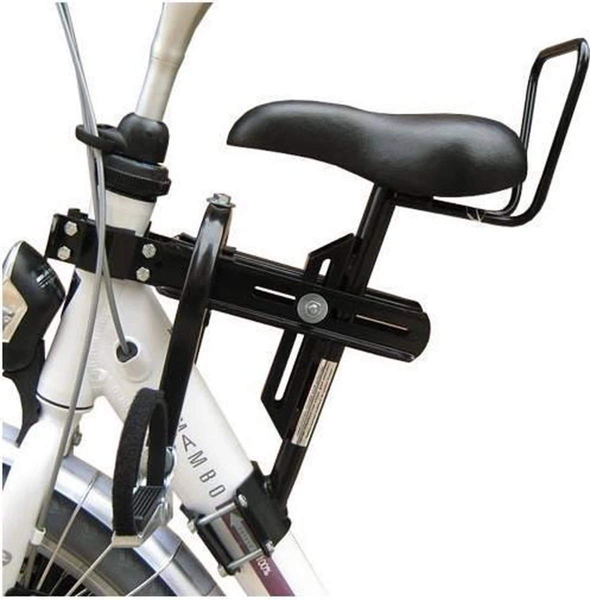 Zadel Op Stang Model 4 Kinderzitje Voor Damesfiets Met Enkele Oversized Onderbuis - Nooit Meer Zwaar Sturen