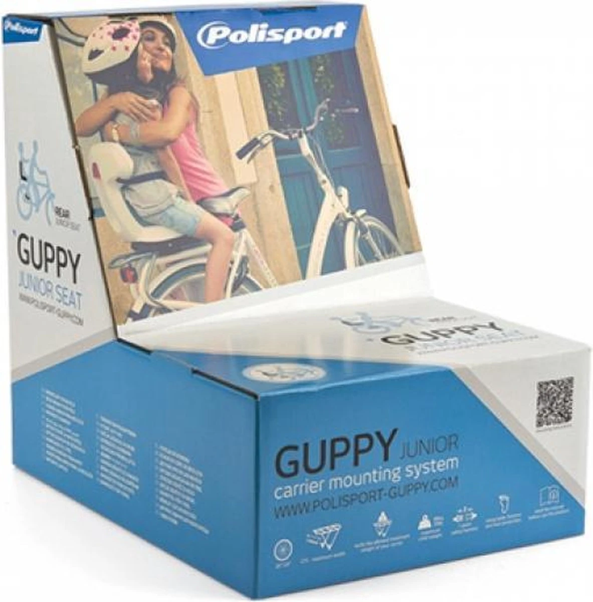 Polisport Guppy Duo Junior - Fietsstoeltje Achter - Grijs 8636100001 - Afbeelding 5