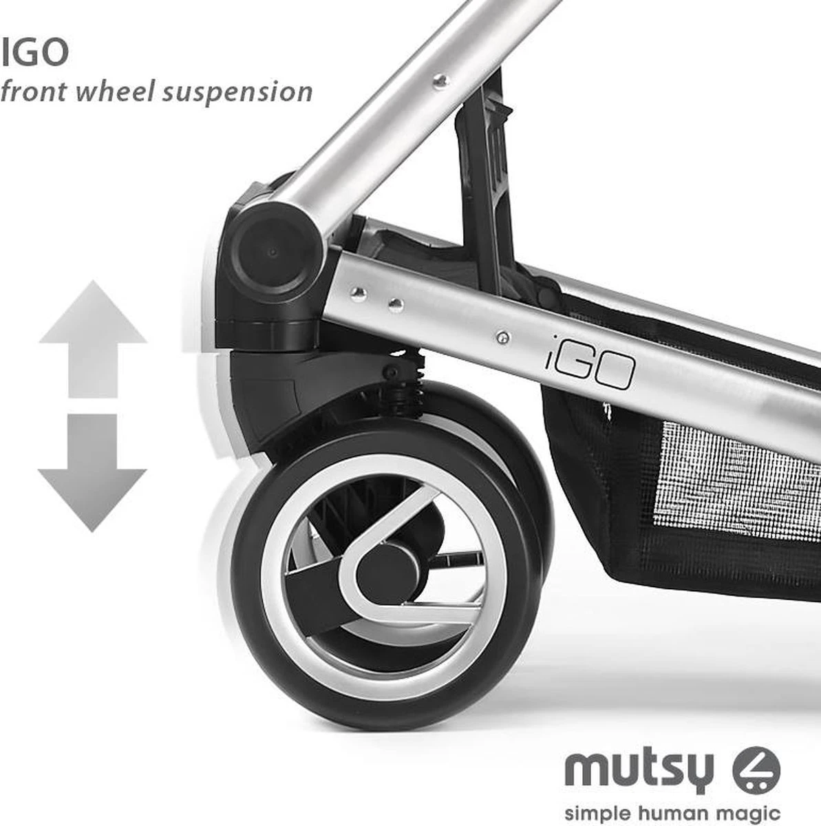 MUTSY - IGO - Kinderwagen - Onderstel: Heritage Green Blue I2 - Reiswieg: IGO Midnight - Afbeelding 5