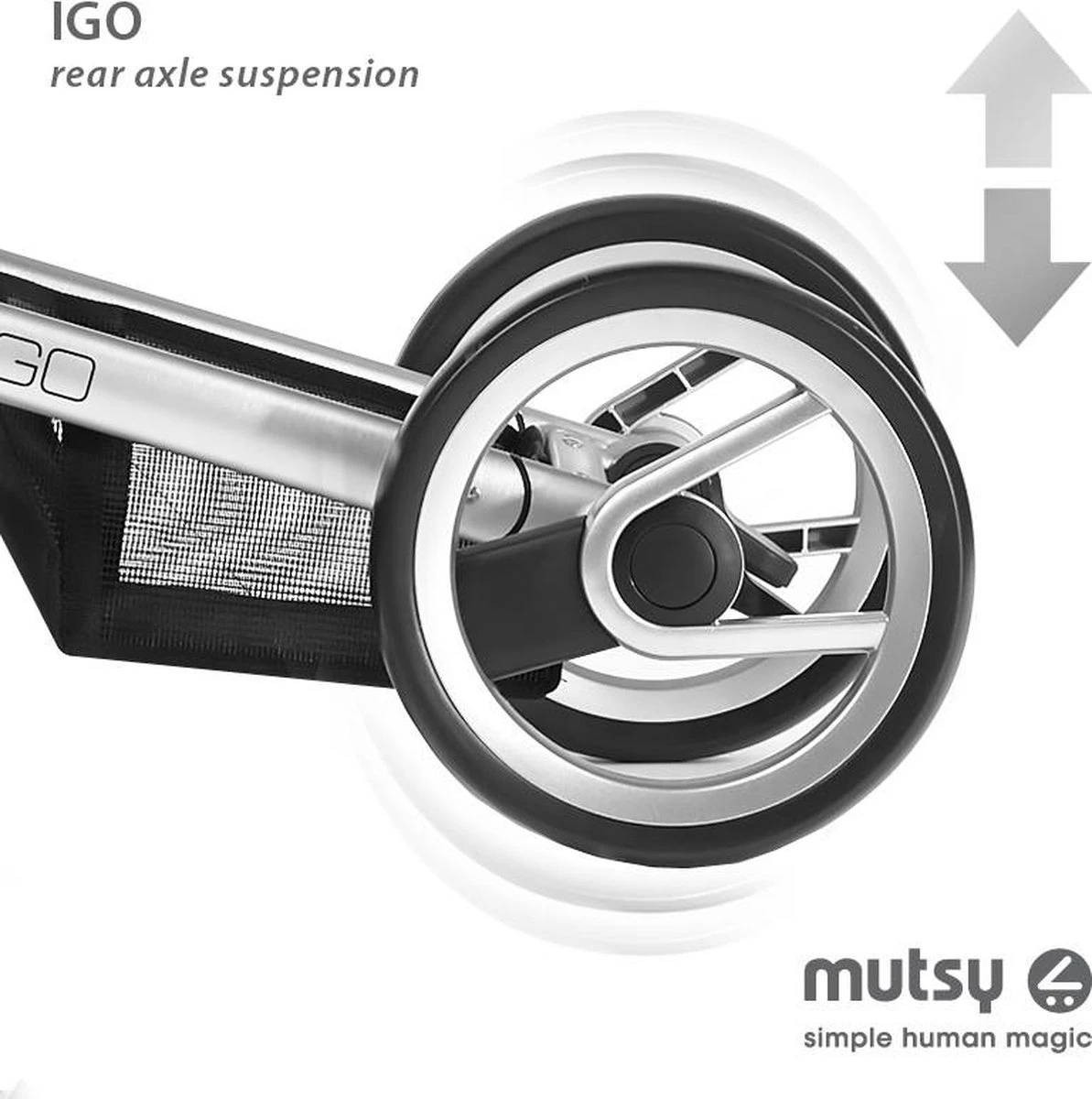 MUTSY - IGO - Kinderwagen - Onderstel: Heritage Green Blue I2 - Reiswieg: IGO Midnight - Afbeelding 10