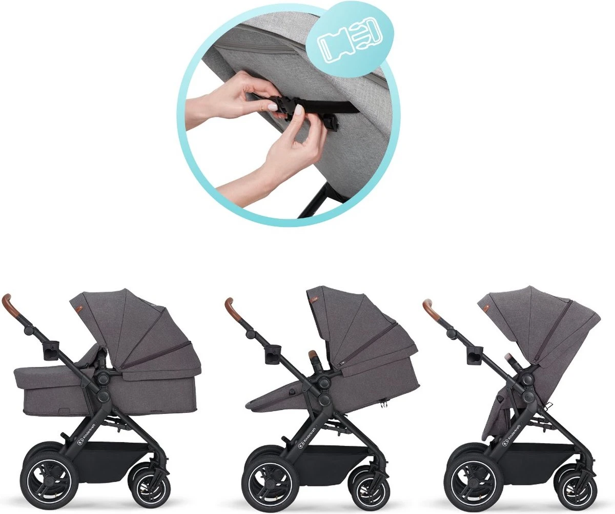 Kinderkraft B-Tour Ash Grey 3-in-1 Combi Kinderwagen Incl. Autostoel KSBTOU00DGR3000 22 Kinderkraft B-Tour Ash Grey 3-in-1 Combi Kinderwagen Incl. Autostoel KSBTOU00DGR3000 - Afbeelding 20