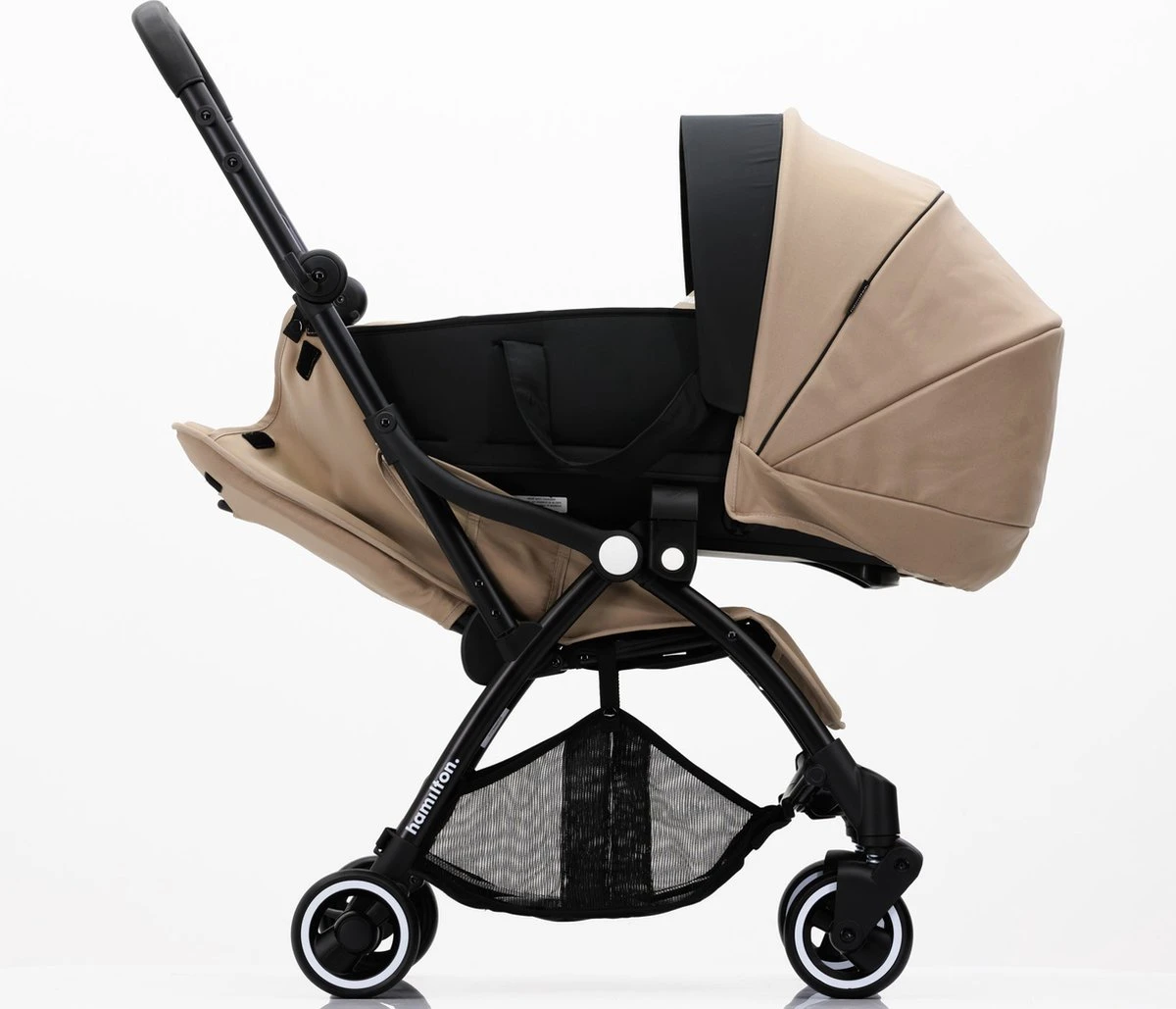 Hamilton By Yoop X1 Plus Kinderwagen - Buggy Met Monteerbare Wieg - Premium Stroller Met One Hand Folding Technologie - Nieuw, Hoger, Uitgebreider 2023 Model - Kaki - Licht, Verstelbaar, Wendbaar En Geschikt Van 0 Maanden Tot 4 Jaar - Afbeelding 15