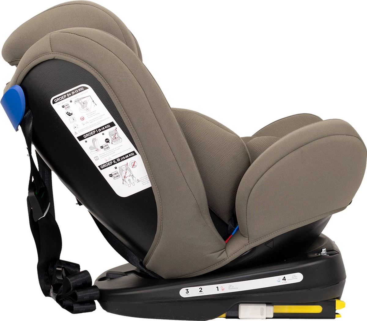 Autostoel Novi Baby® Goliath Premium 0-1-2-3 Isofix Rotation Dark Taupe - Afbeelding 4