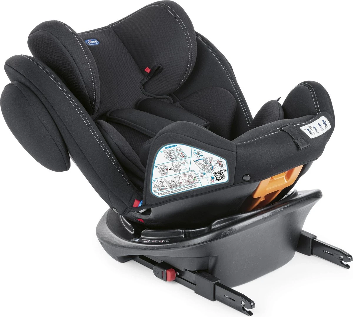 Chicco Autostoel Unico PLUS - Groep 0 1 2 3 - Isofix Bevestiging -Verstelbare Hoofdsteun - Zwart - Afbeelding 14