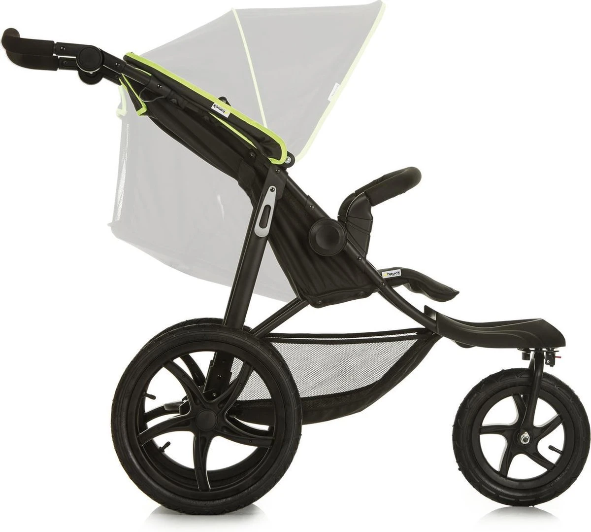 Hauck Runner Kinderwagen - Zwart/Neon Geel - Afbeelding 2