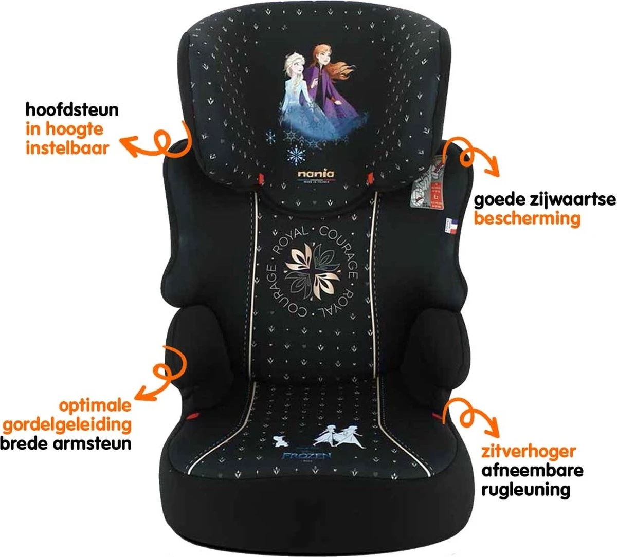Disney - Befix Frozen Courage - Autostoel Groep 2 En 3 - 15 Tot 36 Kg - Zwart - Afbeelding 4