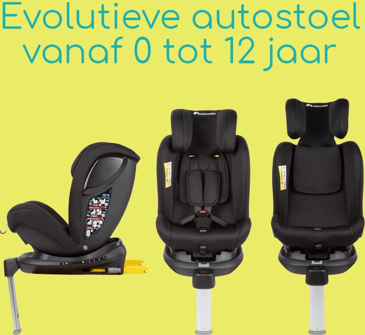 Bebeconfort Evolvefix Autostoeltje - 360° Draaibaar - Night Black - Afbeelding 5