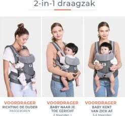 Deryan Meinkind Draagzak - Ergonomische Draagzak Vanaf Geboorte - Antraciet -Maxi-Cosi winkel 1200x1110 3