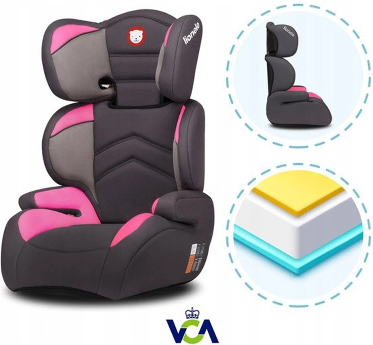 Lionelo Lars - Autostoeltje - ImpactGuard - Extra Spons - Tot 36kg - Afbeelding 14