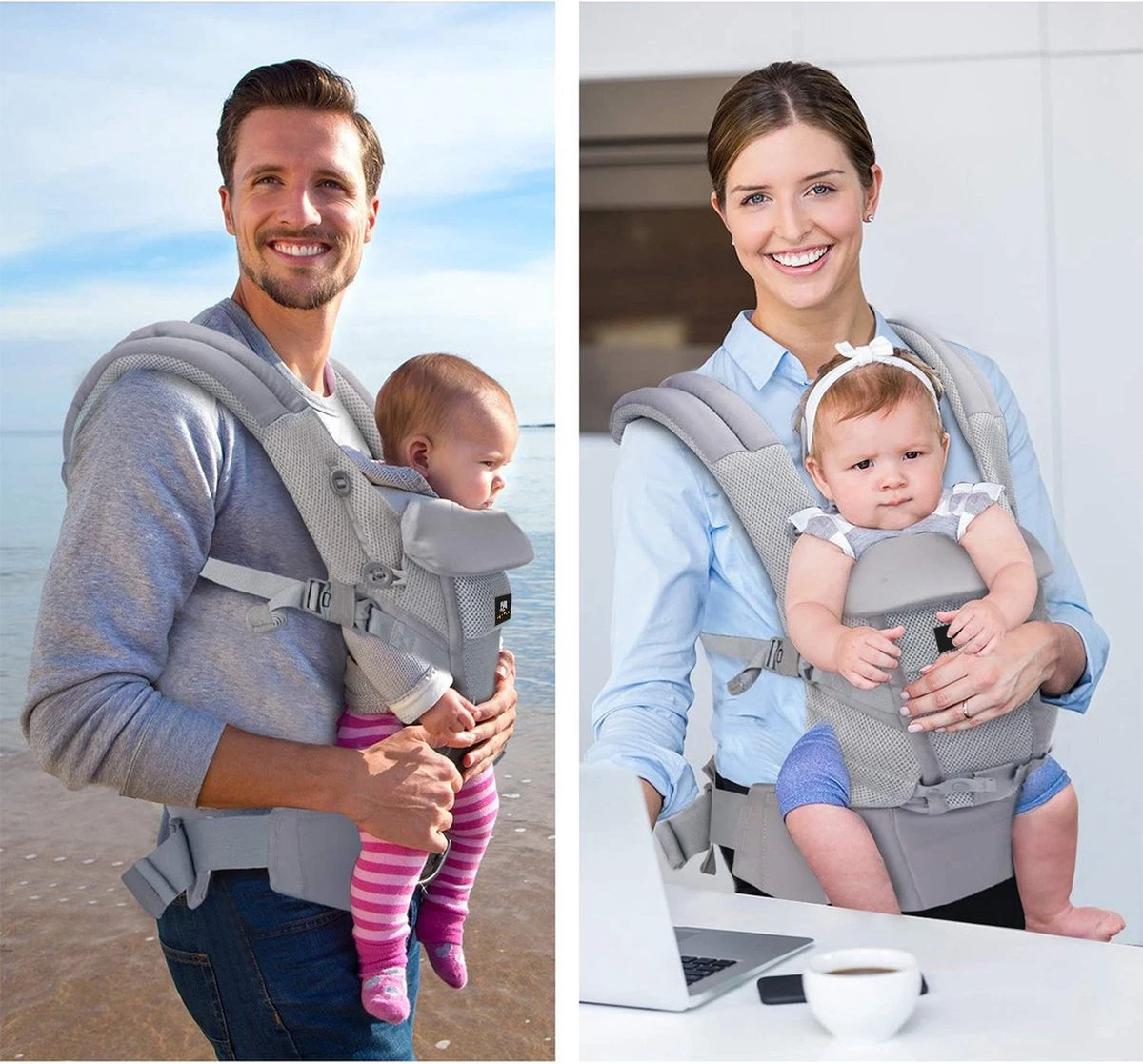 Deryan Meinkind Draagzak - Buikdrager 4-in-1 Antraciet/Grijs - Afbeelding 5