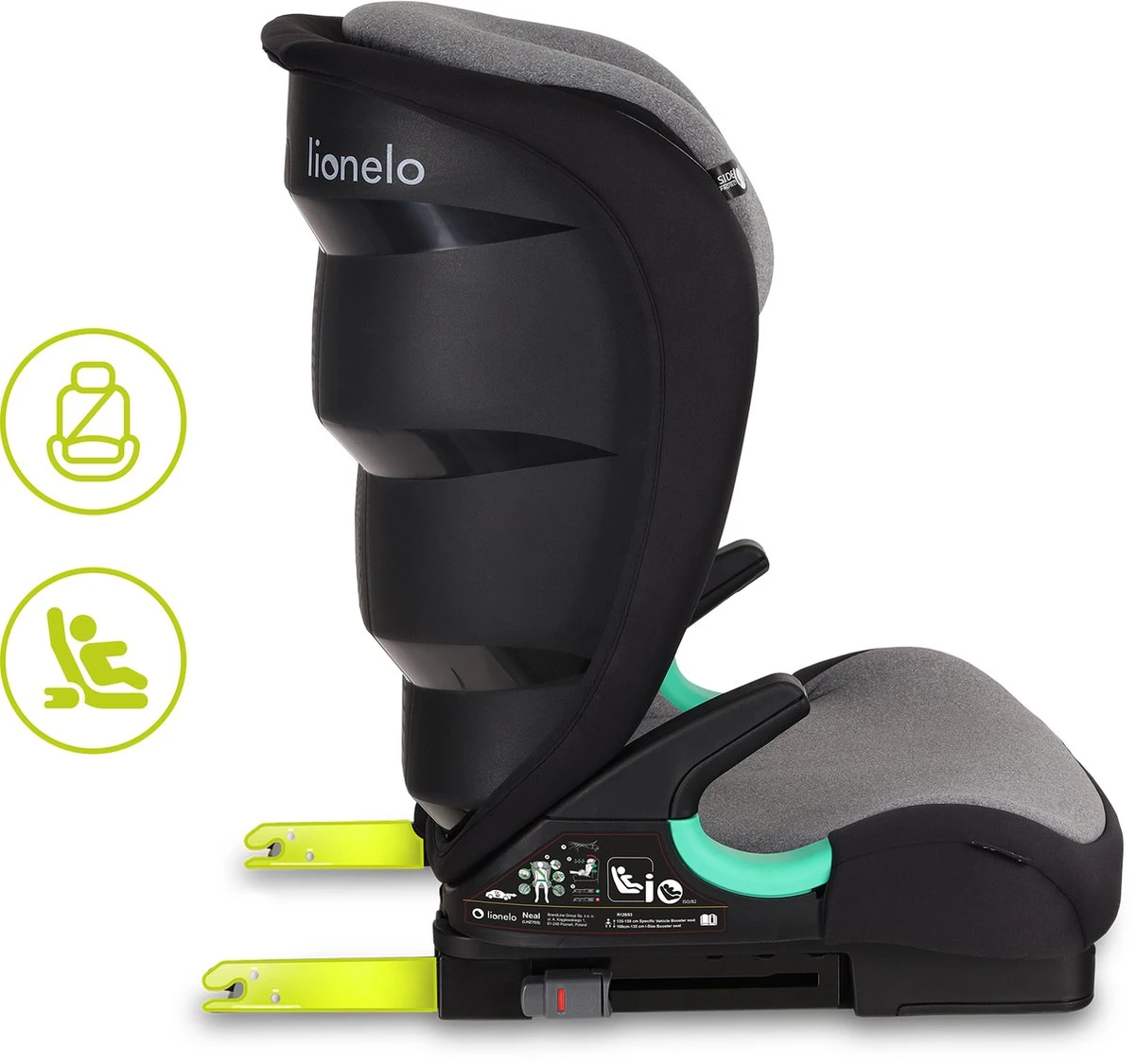 Lionelo Neal - Premium Autostoel - Hoofdsteunverstelling - Ventilatiesysteem - ISOFIX Tot 12 Jaar - Afbeelding 18