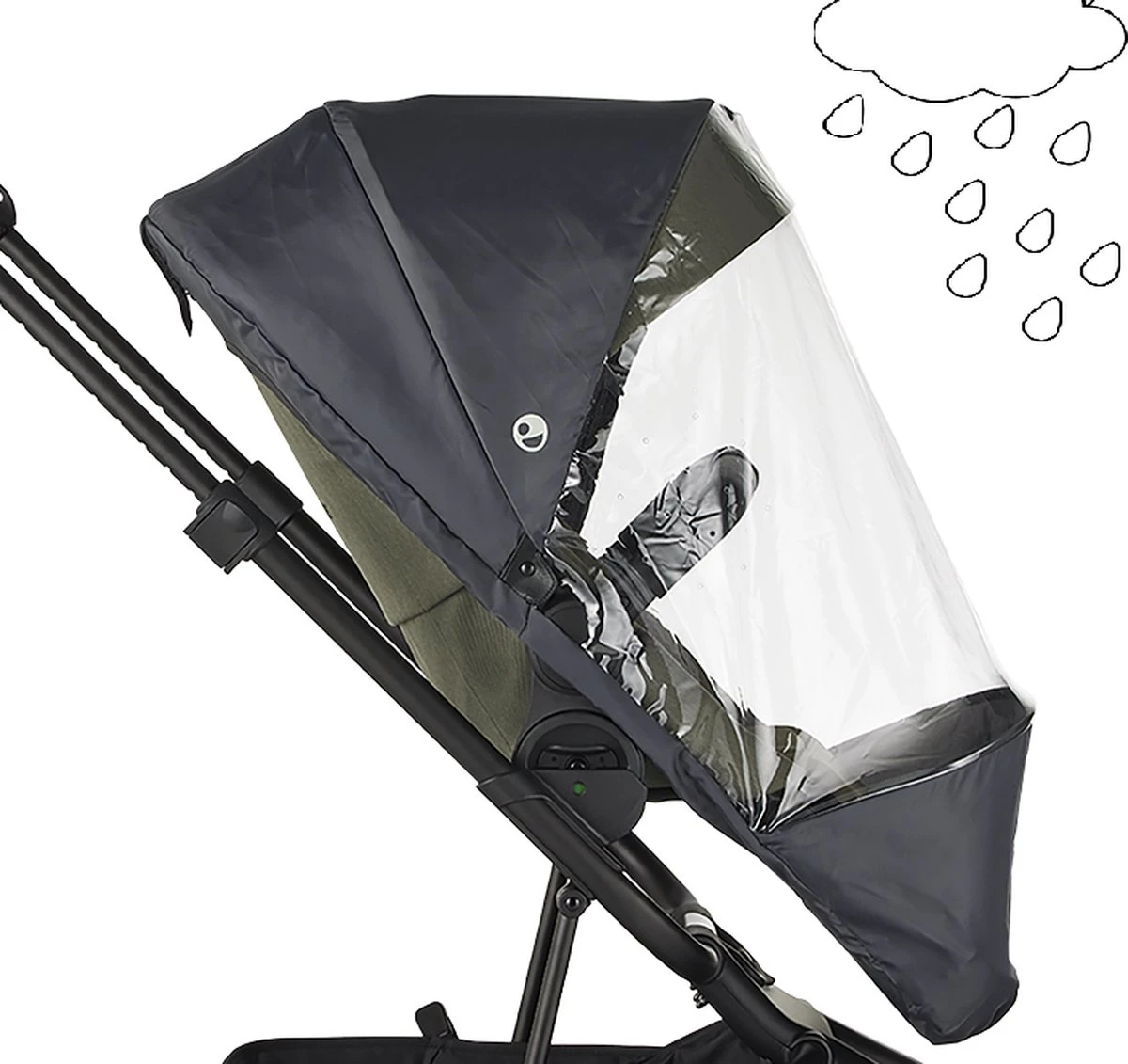 Easywalker Harvey 3 / Harvey³ Voordeelset Bestaande Uit Kinderwagen, Reiswieg, Voetenzak, Regenhoes Voor Zitting En Reiswieg, Hoes Voor De Reiswiegmatras - Kleur Fossil Grey - Afbeelding 14