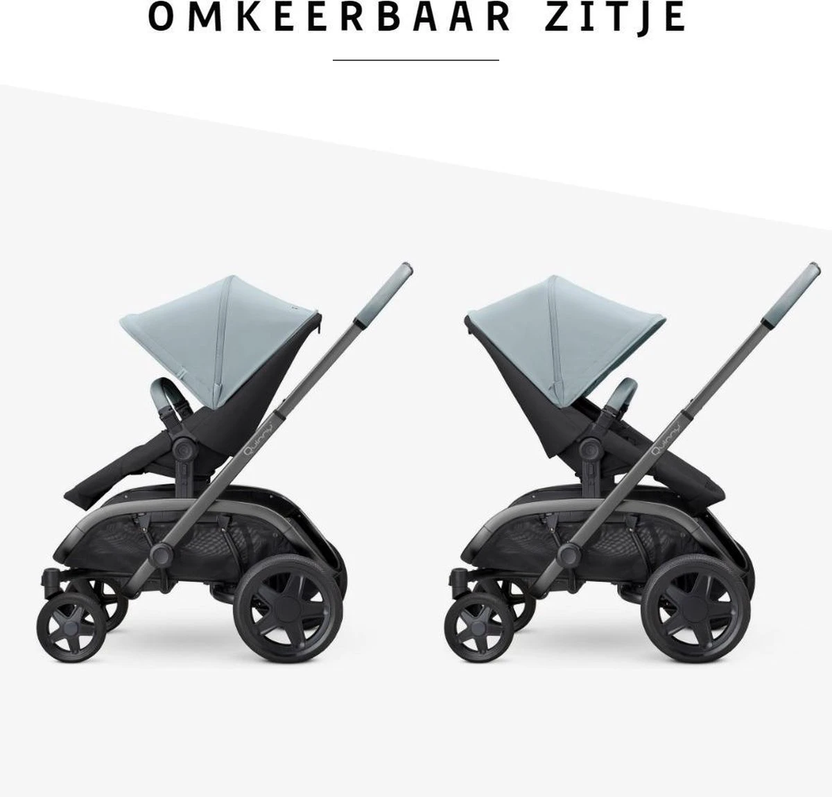 Quinny Hubb Mono Kinderwagen - Frost On Black - Afbeelding 2