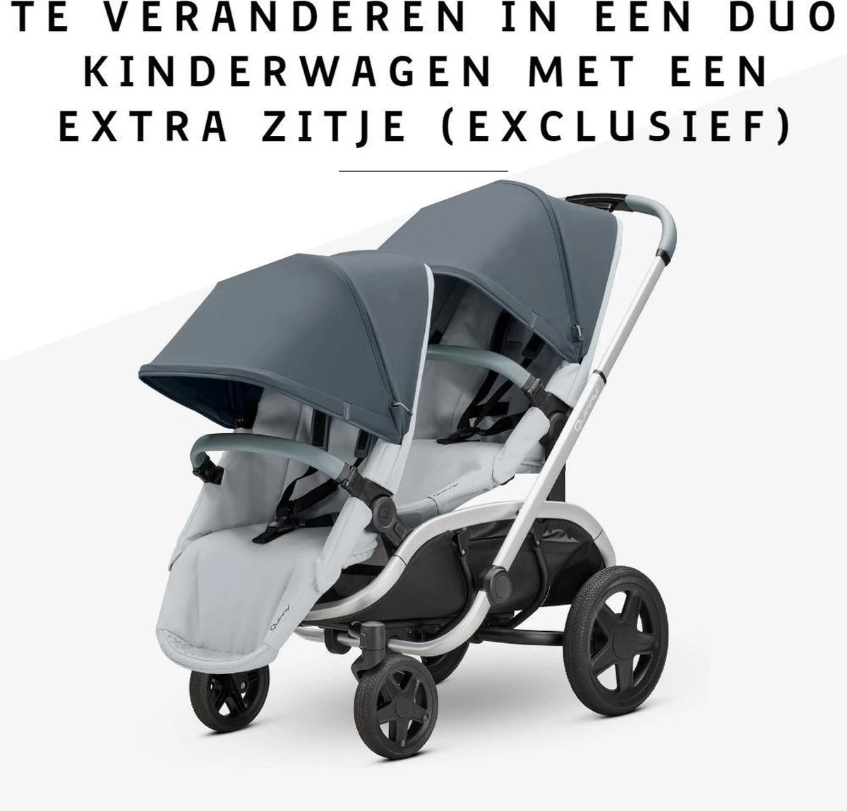 Quinny Hubb Mono Kinderwagen - Graphite On Grey - Afbeelding 3