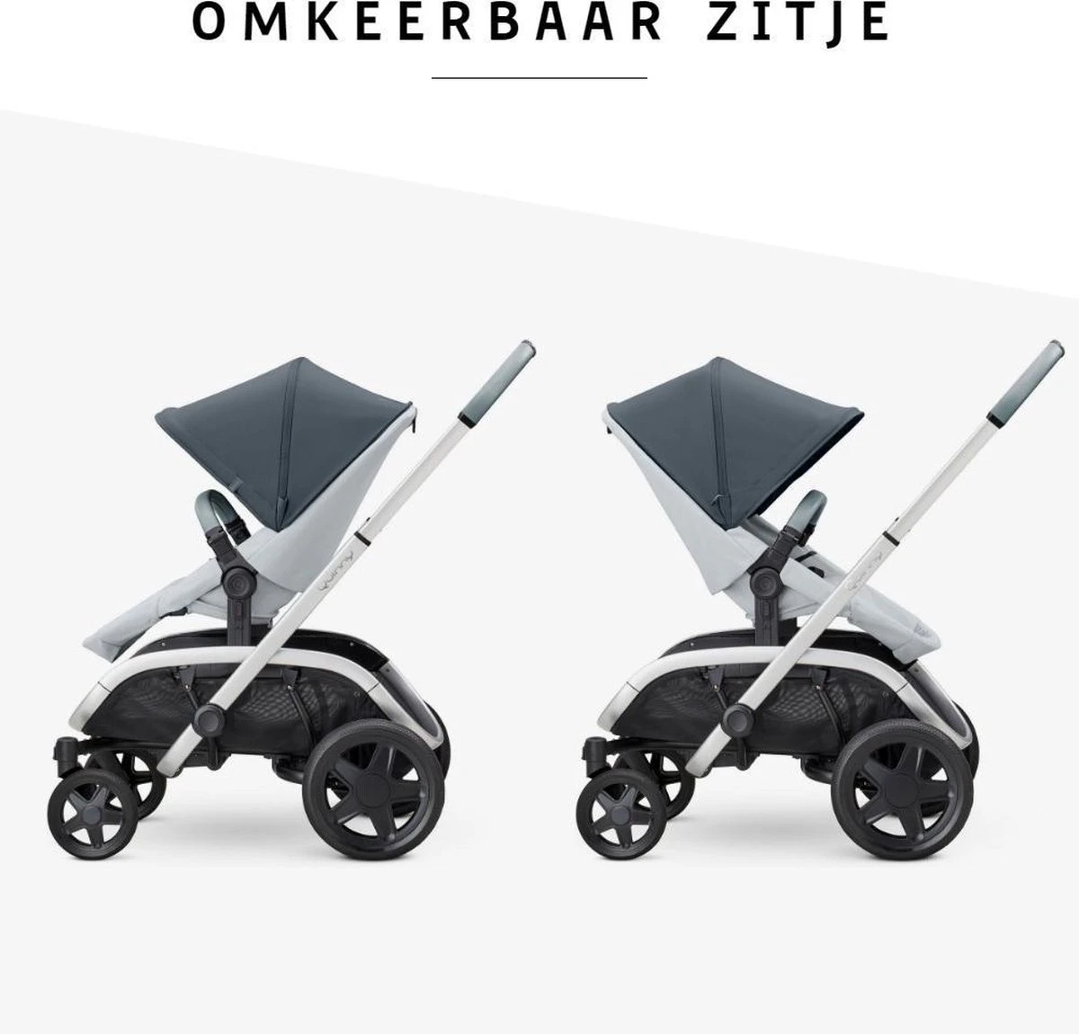 Quinny Hubb Mono Kinderwagen - Graphite On Grey - Afbeelding 7