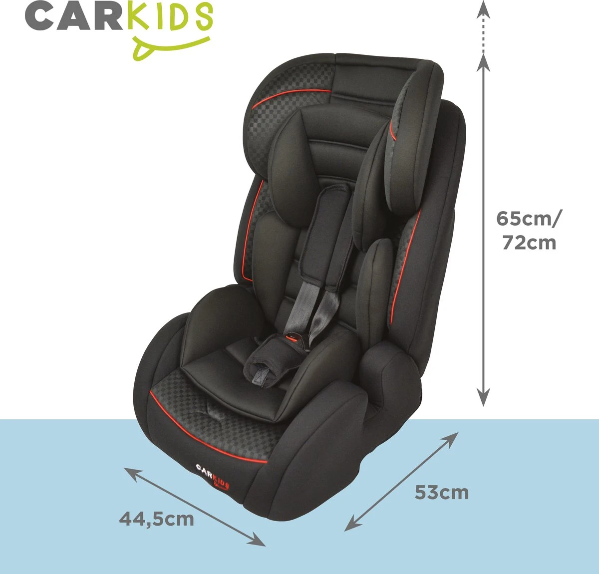 Carkids Verstelbaar Kinderautostoeltje Zwart En Rood | Kinderautostoel Groep 1-2-3 Met Isofix En Top Tether Connector | Kinderen Van 9 Maanden -12 Jaar | 9-36 Kg - Afbeelding 7