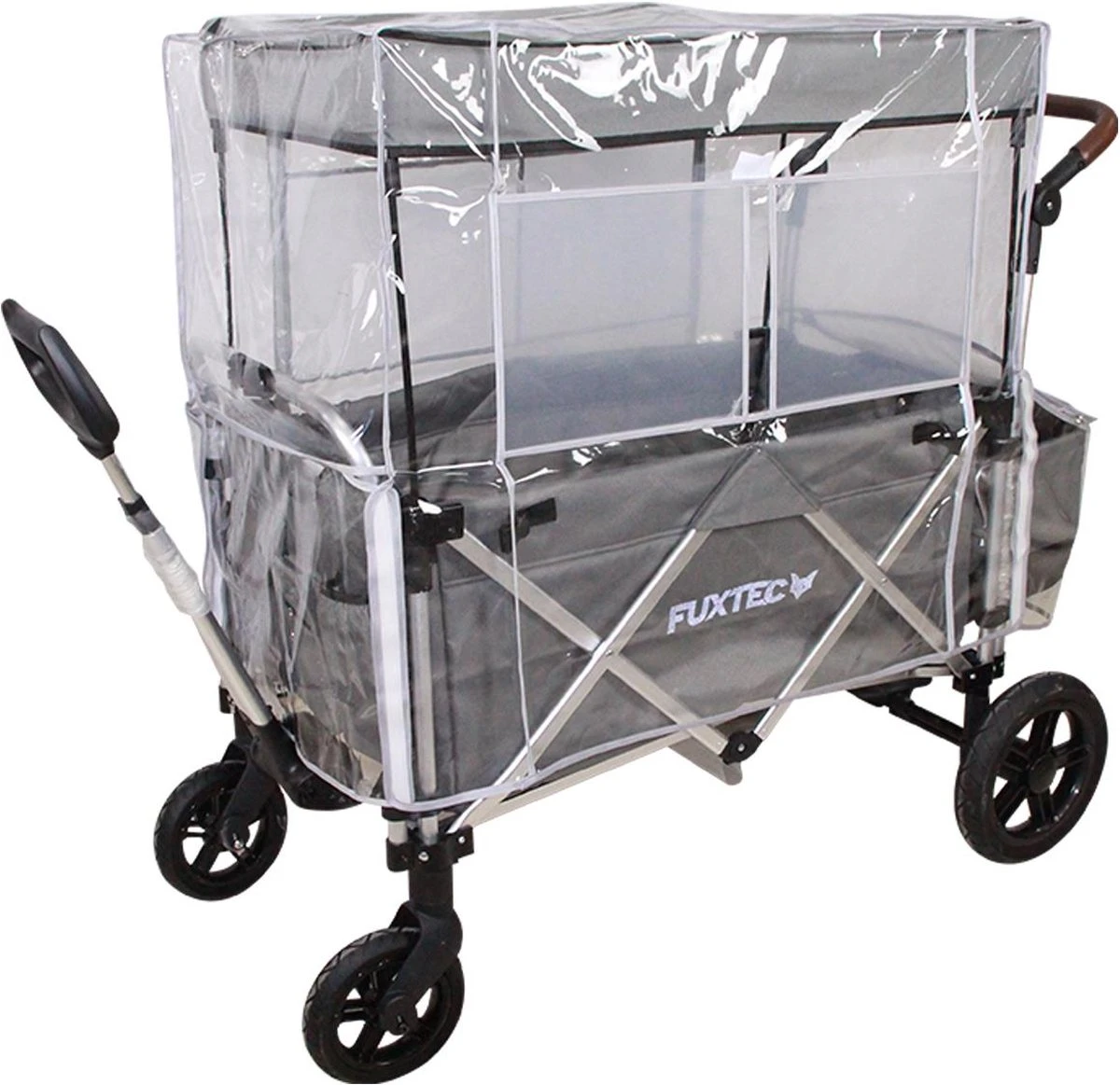 FUXTEC Regenhoes Transparant Voor Bolderkar CTL900 3 FUXTEC Regenhoes Transparant Voor Bolderkar CTL900