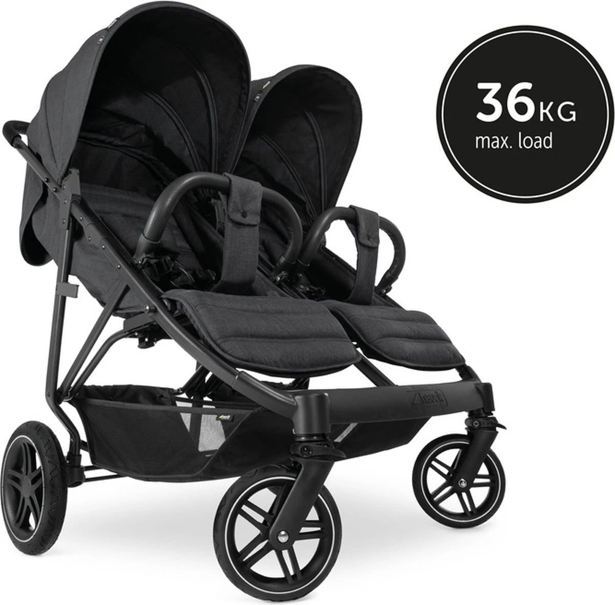 Hauck Uptown Duo Melange Broertje/zusje Kinderwagen Black - Afbeelding 6