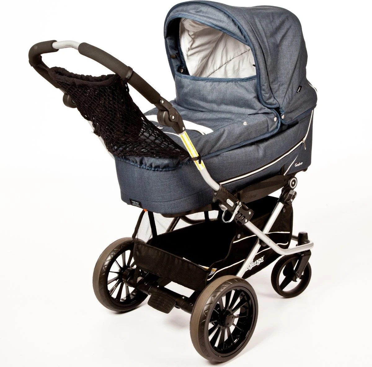 Boodschappennet Kinderwagen – Buggynet Met Binnentas – Boodschappennetje – Buggy Net – Netje Voor Wandelwagen – Boodschappentas – Buggynetje Zwart - Afbeelding 2