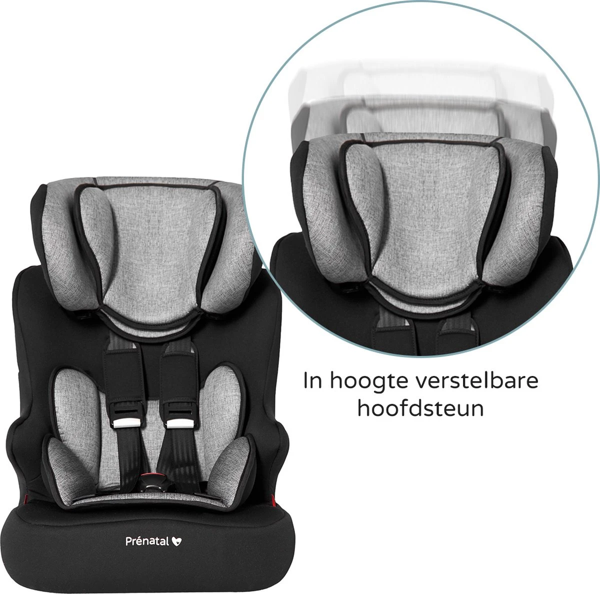 Prénatal Autostoel 1/2/3 Basis - Kinderzitje Auto - Groep 1-2-3 - 9-36 Kg - Zwart - Afbeelding 5
