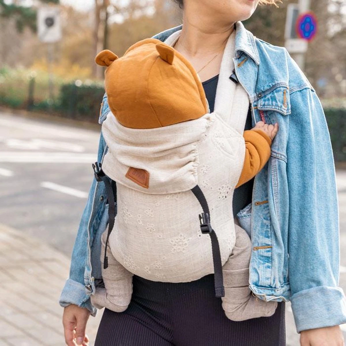 ByKay - Draagzak - Click Carrier Classic - Linnen Lace - Organic Linnen - Afbeelding 8