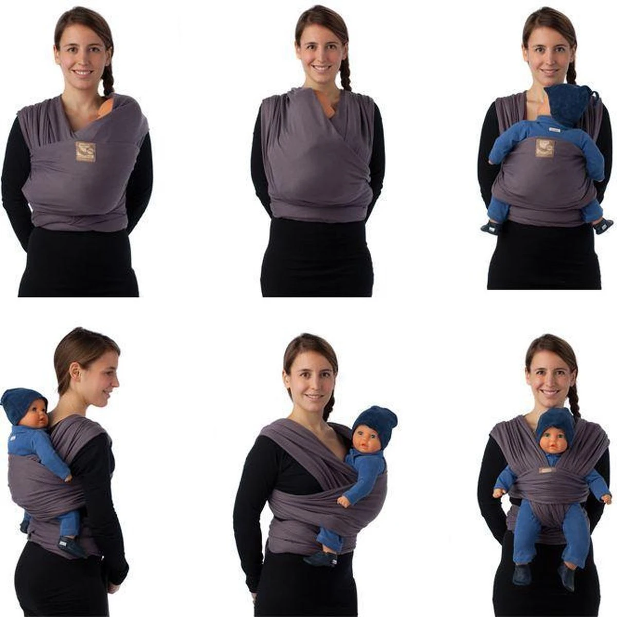 Babylonia Draagdoek - Tricot-Slen - Jeansblauw - Afbeelding 7