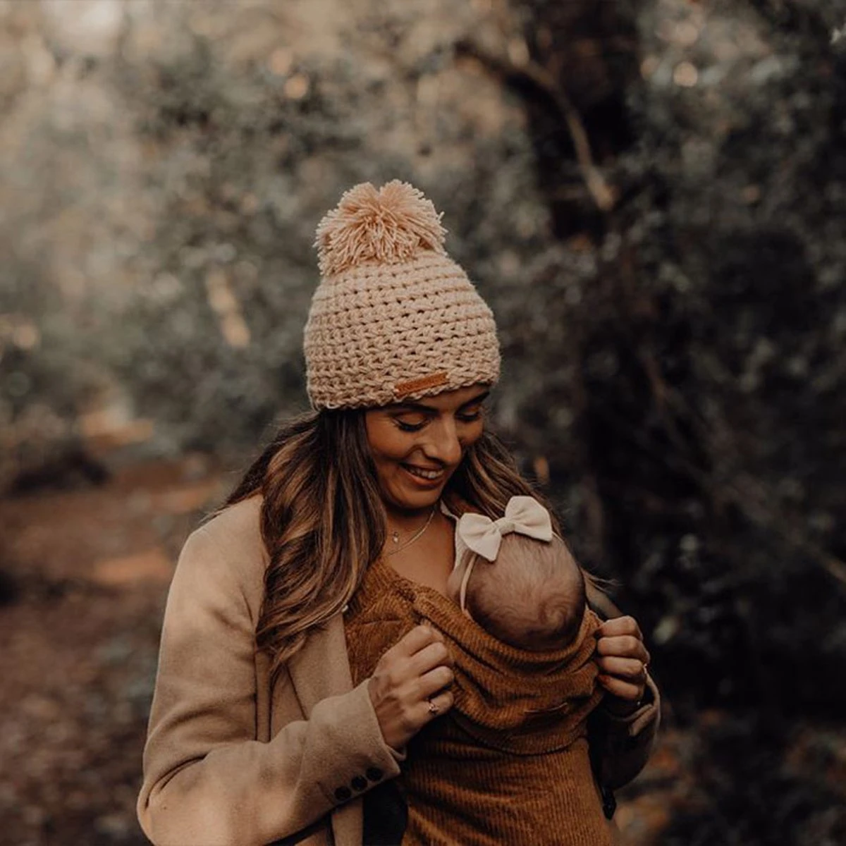 ByKay - Draagzak - Click Carrier Classic - Ribbed Velvet - Mustard Brown - Afbeelding 6