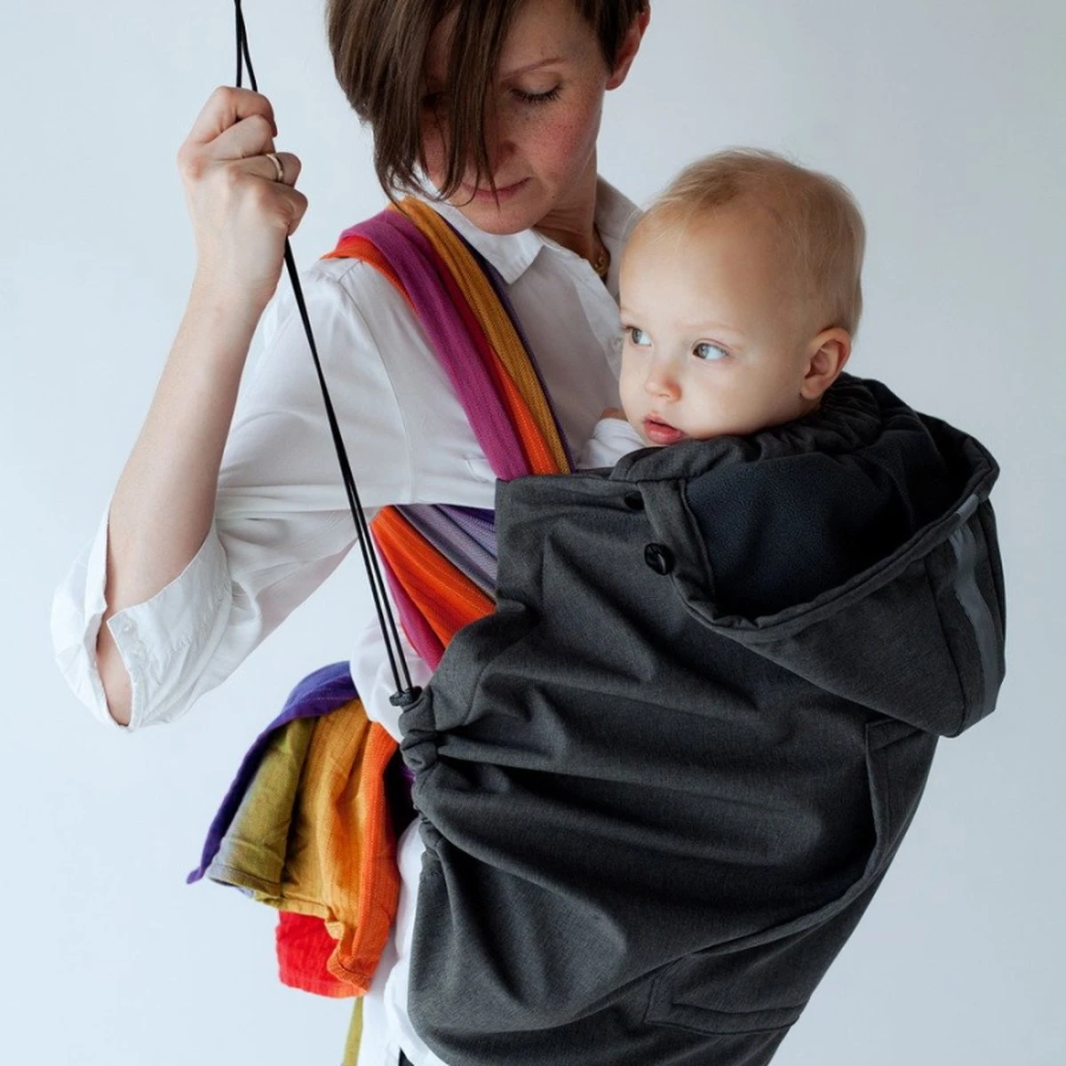 Little Frog Softshell Draag Cover Zwart - Accessoire Draagzak Of Draagdoek - Afbeelding 3