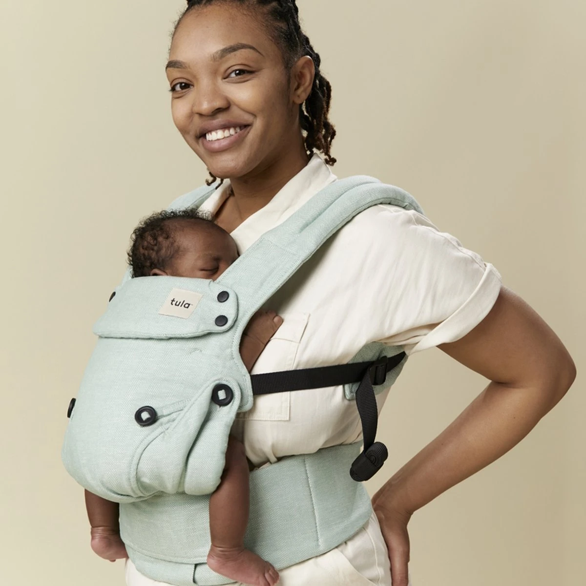Tula Explore Draagzak Linen Eucalyptus - Ergonomische Draagzak Baby Vanaf Geboorte (maat 56) - Afbeelding 7
