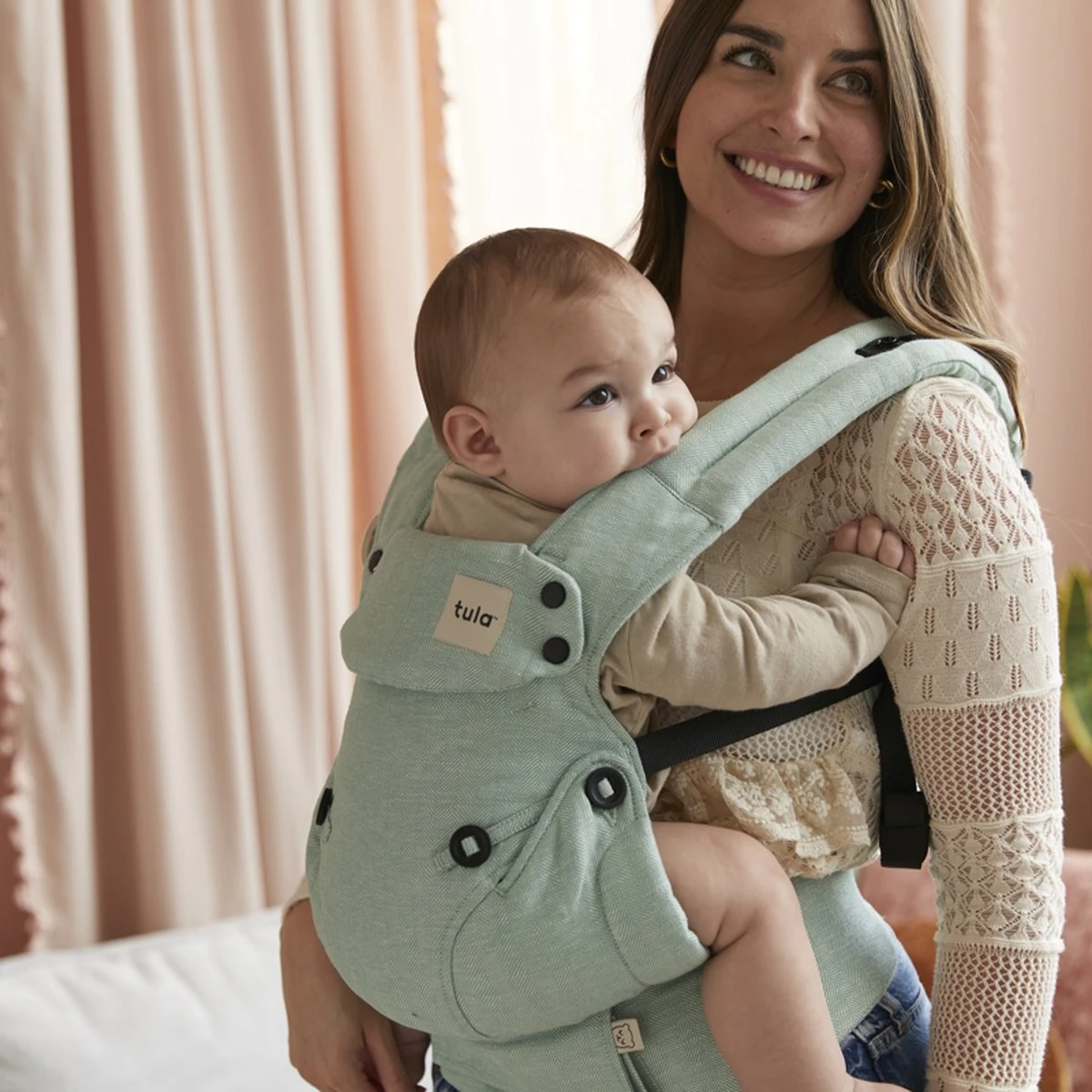 Tula Explore Draagzak Linen Eucalyptus - Ergonomische Draagzak Baby Vanaf Geboorte (maat 56) - Afbeelding 8